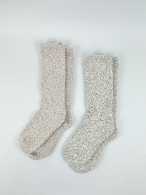 Barefoot Dreams CozyChic Stone Sock Set Loungewear in at Wrapsody