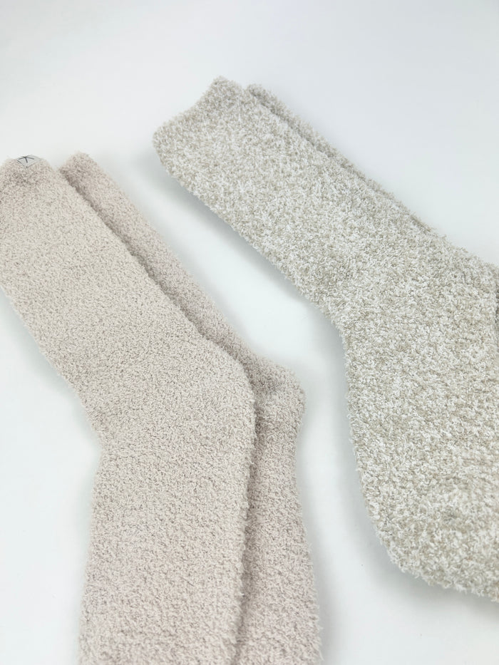 Barefoot Dreams CozyChic Stone Sock Set Loungewear in at Wrapsody