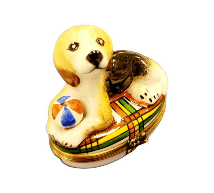 Beagle Dog Limoges Box Figurine Porcelain Limoges dog beach limoges box French Trinket Box
