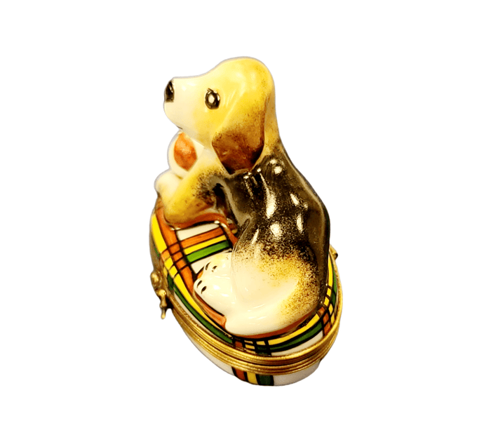 Beagle Dog Limoges Box Figurine Porcelain Limoges dog beach limoges box French Trinket Box