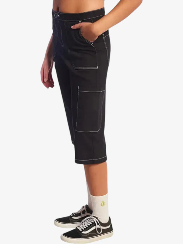Bermuda Volcom Fisher Contrast Mujer Negro