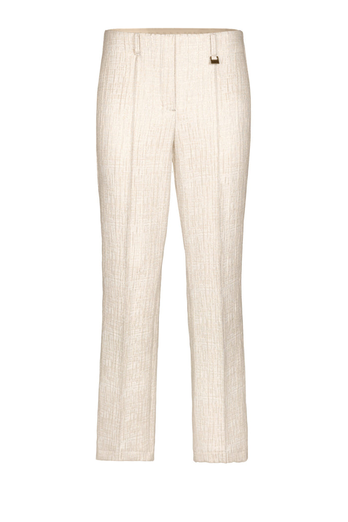 Front view of Bianca 70023 Denver Beige Mix Trousers by bianca, shop bianca collection at Dotique