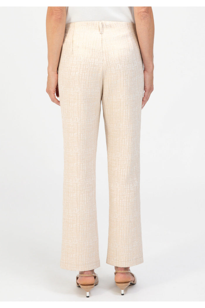 Rear view of model in Bianca 70023 Denver Beige Mix Trousers by bianca, shop bianca at Dotique