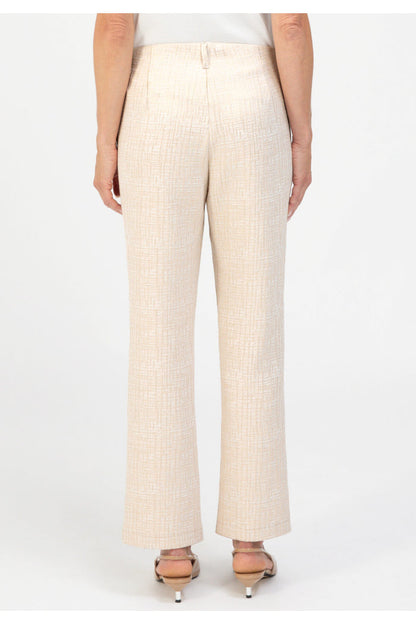 Rear view of model in Bianca 70023 Denver Beige Mix Trousers by bianca, shop bianca at Dotique