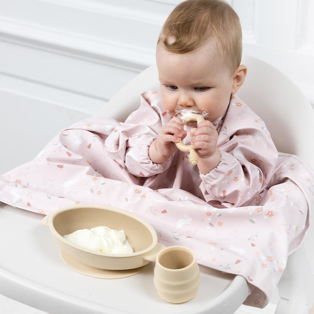 Bibado Long Sleeve Coverall Weaning Bib - Botanical Bunnies
