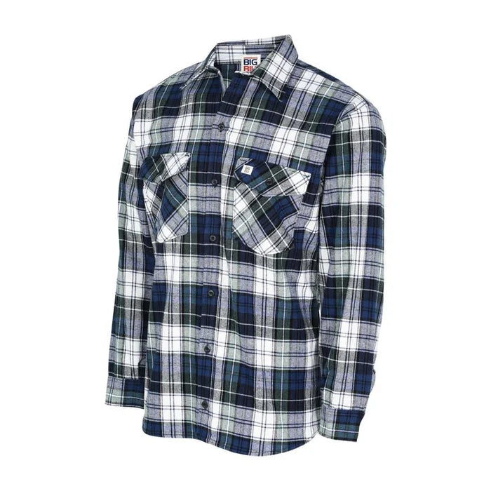 Plaid White & Green / S / Regular