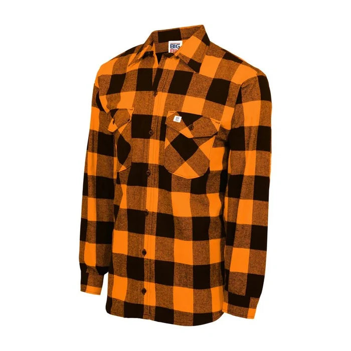 Plaid Orange & Black / S / Regular