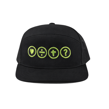 Black 6-PANEL ARCH SNAPBACK Hat