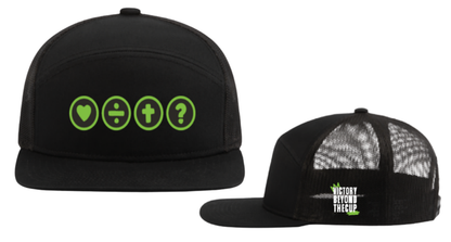 Black 6-PANEL ARCH SNAPBACK Hat