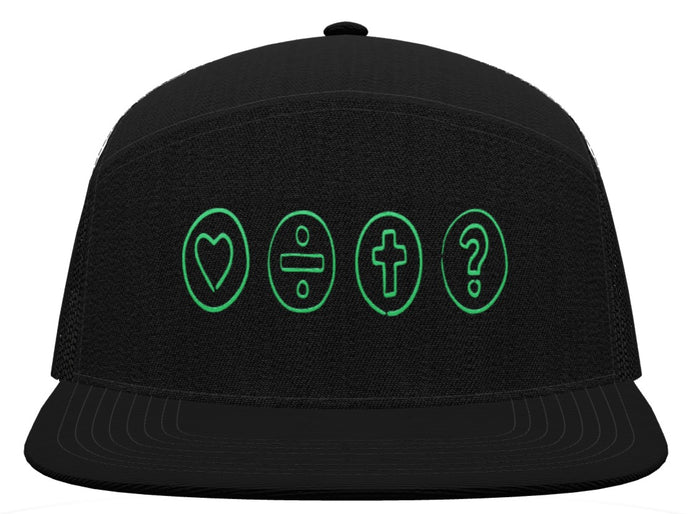 Black 6-PANEL ARCH SNAPBACK Hat
