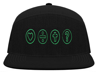 Black 6-PANEL ARCH SNAPBACK Hat