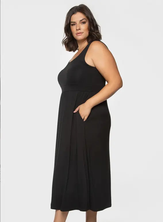 Black Midi Dress Acorn Home + Apparel
