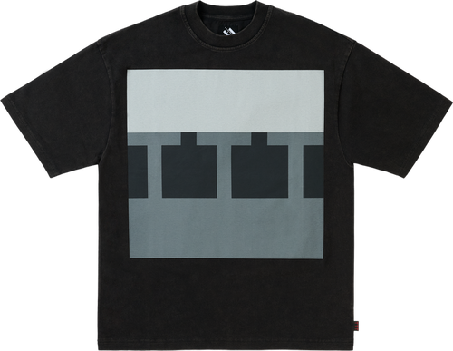 BLOCK T-SHIRT BLACK ACID WASH