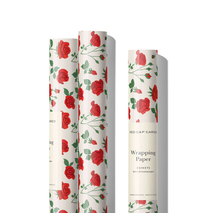 Blooming Roses wrapping paper - CARLYLE AVENUE
