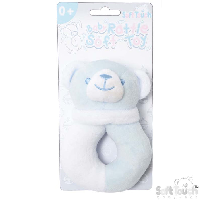 BLUE BEAR RATTLE TOY (PK6) RT21-B