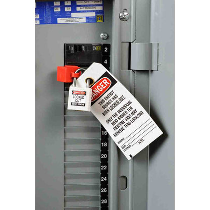 Brady DANGER Locked Out Do Not Operate Lockout Tagout Tags- Pack of 25 Tags