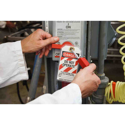 Brady DANGER Locked Out Do Not Operate Lockout Tagout Tags- Pack of 25 Tags