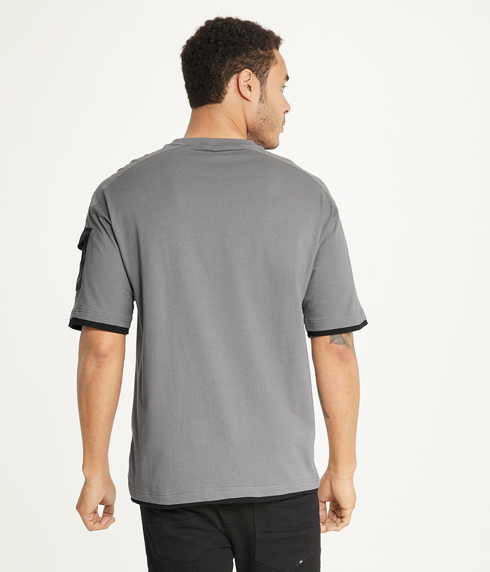 Brooklyn Laundry Mens Drop Shoulder Core Nylon Pocket Tee