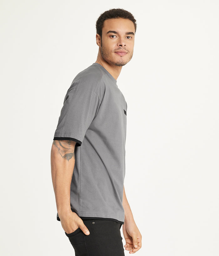 Brooklyn Laundry Mens Drop Shoulder Core Nylon Pocket Tee