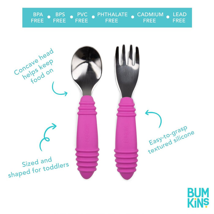 Bumkins Spoon + Fork Set (more colors) (4419117449263)
