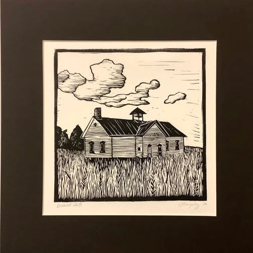 “Bygone: District No. 8”, Rubber Block Print Matted