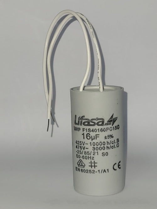 CAPACITOR - CONDENSADOR 16 UF CON CABLE 475 VAC / 2049
