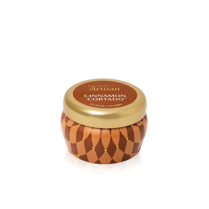 Capri Blue Winter Bazaar Mini Tin Candle - Cinnamon Cortado