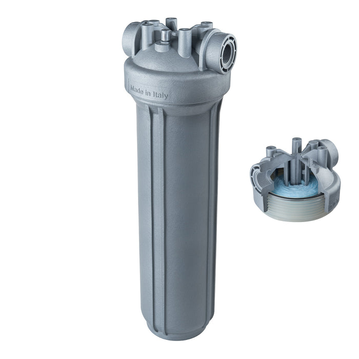 Carcasa SANIC gris - MONO Antimicrobiana 2.5"x10", 3/4" NPT