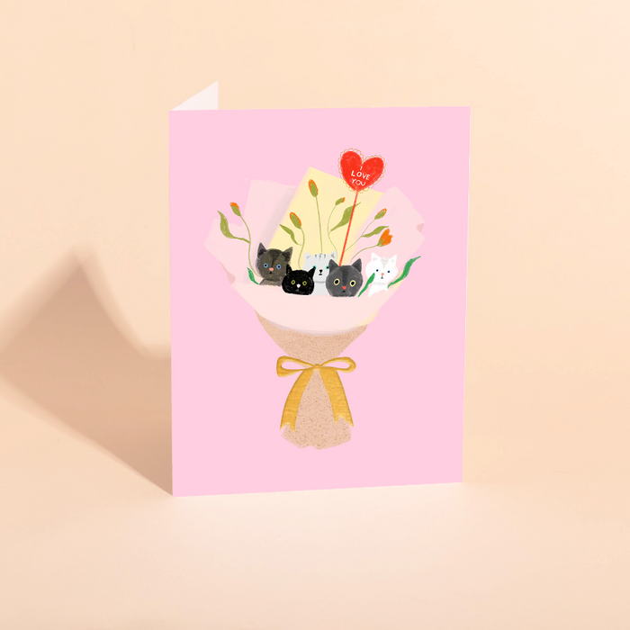 Cat Bouquet Card