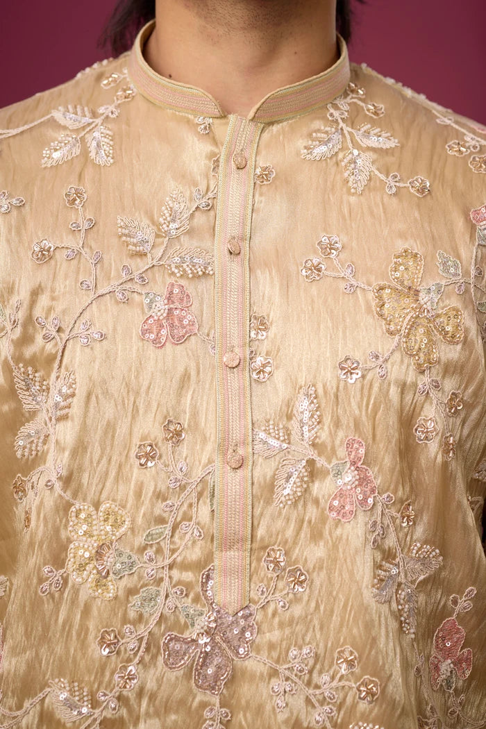 Affordable Floral Elegance Kurta Set – Reception & Festive Wear | Mahavir NX