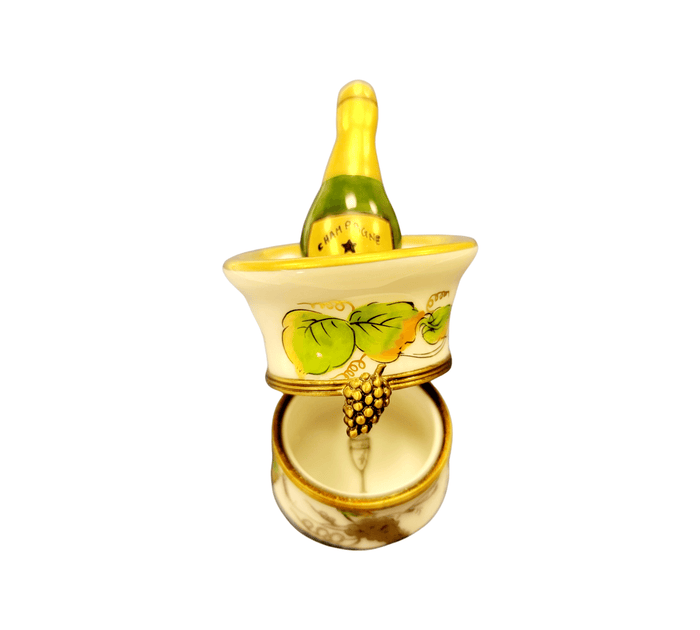 Champagne Bucket Elegance Porcelain Limoges Wine French Trinket Box