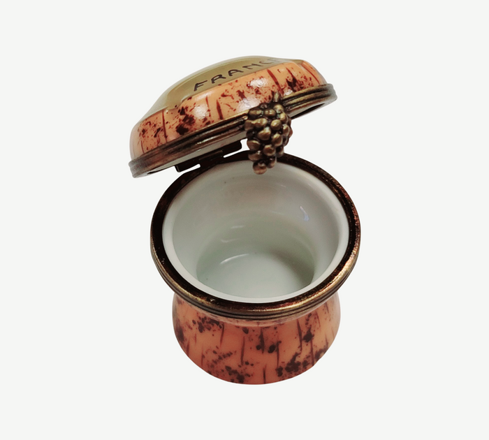 Champagne Cork Limoges Box Porcelain Limoges spirits champagne wine French Trinket Box