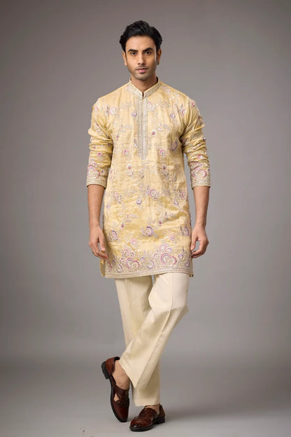 New Arrival Kurta Set for Men 2026 – Floral Embroidered Ethnic Wear | Mahavir NX