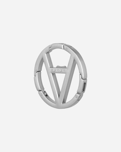 Slam Jam Chaos Is Order Logo Carabiner Silver Small Accessories Keychains BBUW202OT01 GRY0002