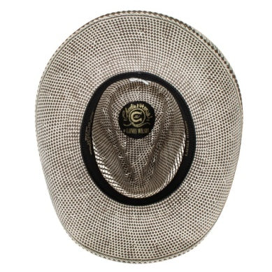 Charlie 1 Horse Old School Straw Hat in Ivory/Grey
