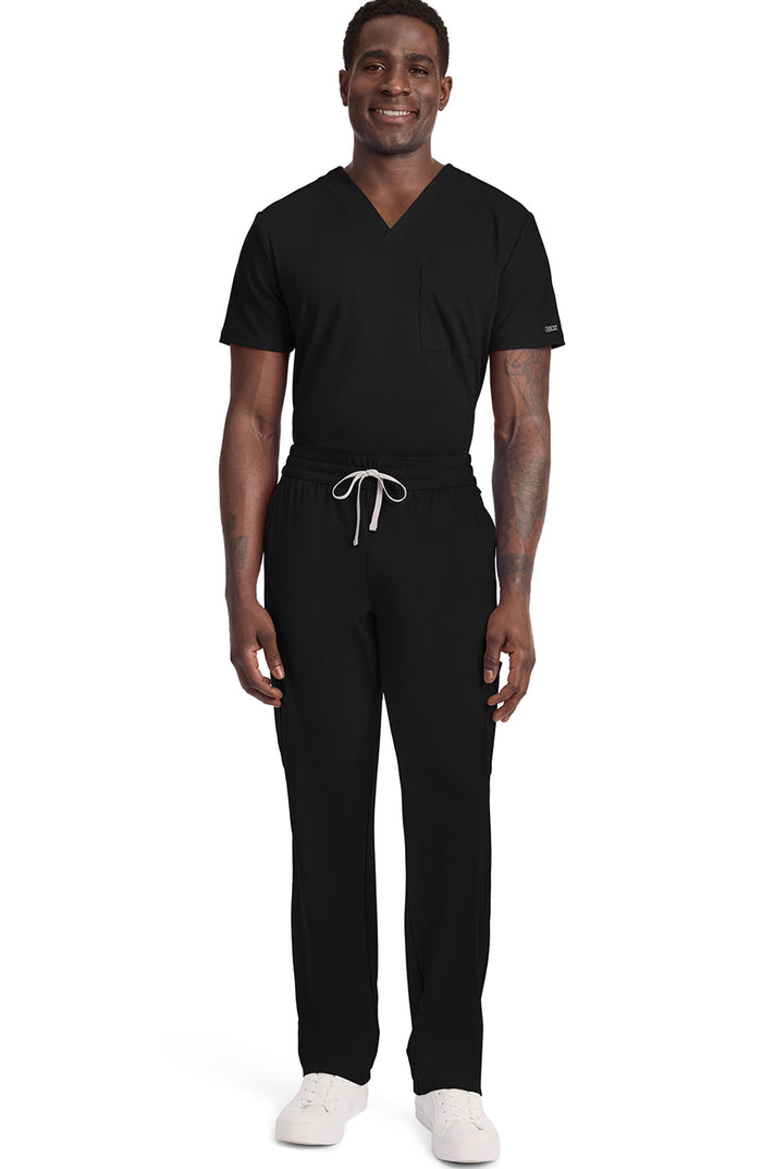 Men's Scrub Pants Straight Leg Black Cherokee Achieve MDF Instruments CK036