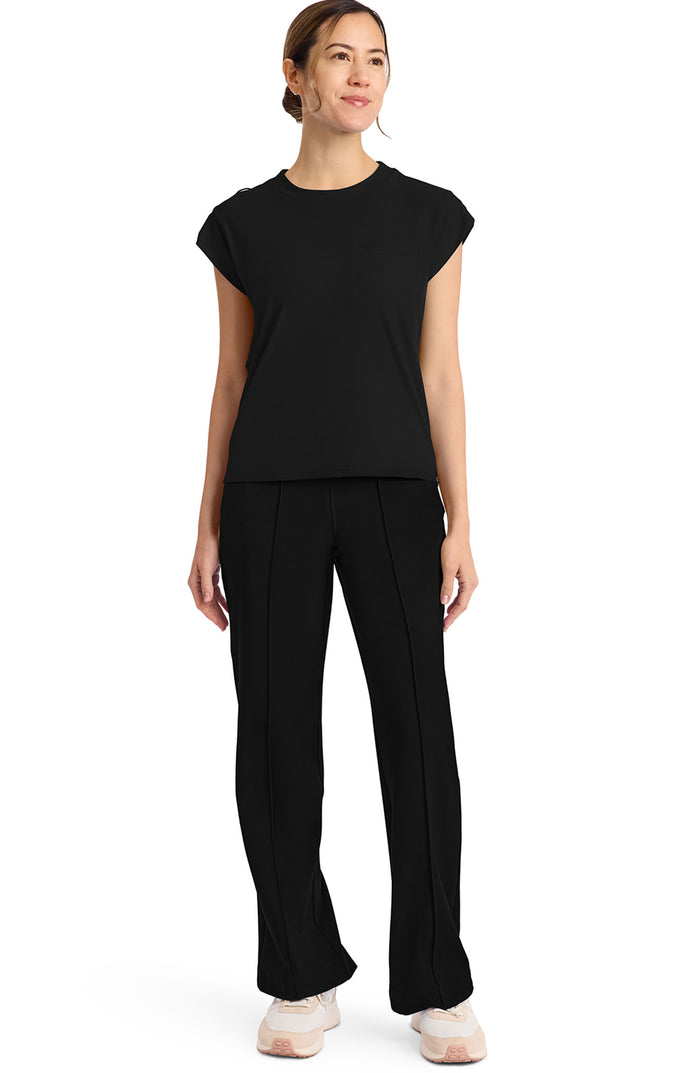 Scrubs MDF Instruments Cherokee Achieve  Women's Crew Neck Top CK936 Black