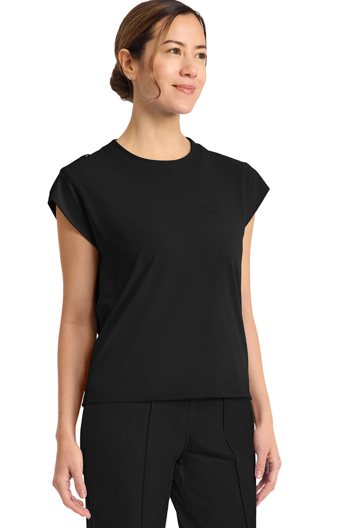 Scrubs MDF Instruments Cherokee Achieve  Women's Crew Neck Top CK936 Black