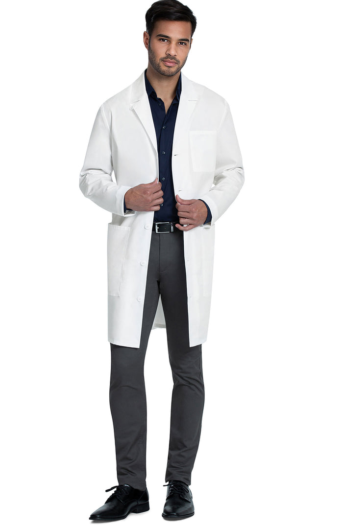 Men's Full Length Lab Coat White Cherokee MDF Instruments