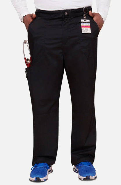 Men's Scrub Pants Cargo Black Cherokee Workwear Revolution MDF Instruments WW140