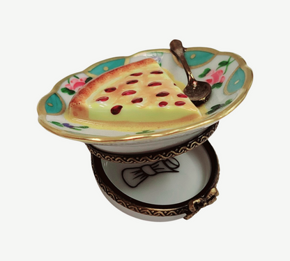 Cherry Pie Limoges Box Figurine Porcelain Limoges Dessert French Trinket Box