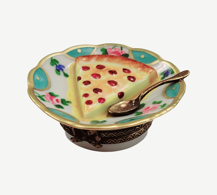 Cherry Pie Limoges Box Figurine Porcelain Limoges Dessert French Trinket Box