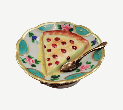 Cherry Pie Limoges Box Figurine Porcelain Limoges Dessert French Trinket Box