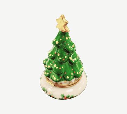 Christmas Tree With Magnolias Porcelain Limoges Christmas Tree French Trinket Box