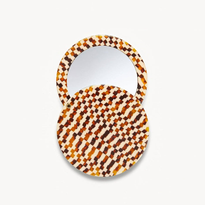 Circle Mirror - Tortoise Checker