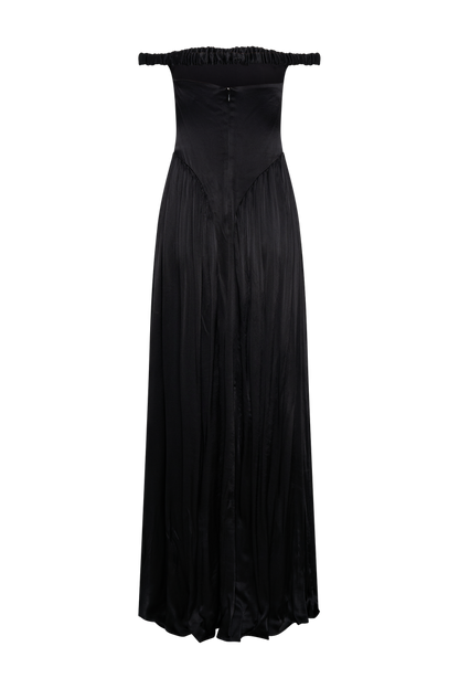 Coco Dropped Waist Maxi Dress - Black