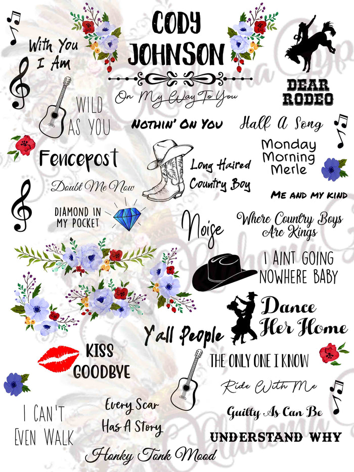 Cody Johnson Inspired Top Hits Digital File