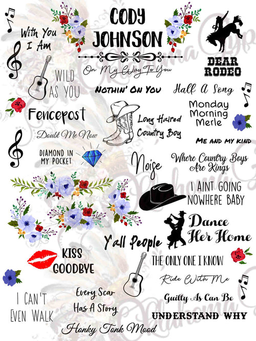 Cody Johnson Inspired Top Hits Digital File