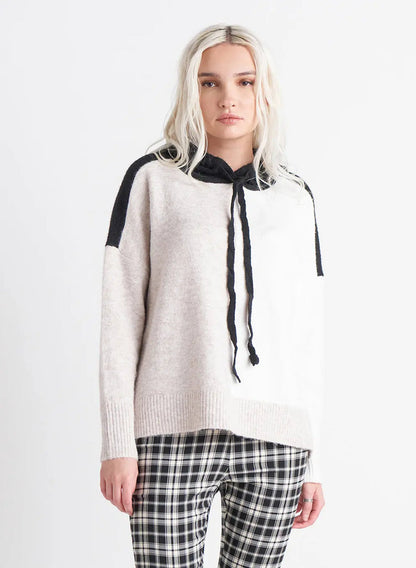 Colour Block Hooded Sweater Acorn Home + Apparel