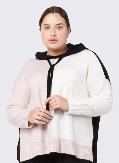 Colour Block Hooded Sweater Acorn Home + Apparel